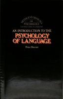 Cover of: Introduction to the Psychology of Language by Peter Herriot