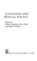 Taxation and social policy