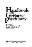 Handbook of geriatric psychiatry