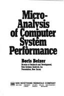 Cover of: Micro-analysis of computer system performance
