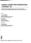 Human-computer interaction-INTERACT '87 : proceedings of the second IFIP Conference on Human-Computer Interaction held at the University of Stuttgart, Federal Republic of Germany, 1-4 September, 1987