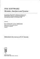 PDE software : modules, interfaces and systems : proceedings of the IFIP TC2 Working Conference on PDE Software: Modules, Interfaces and Systems, Soderköping, Sweden, 22-26 August, 1983