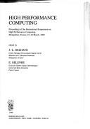 High performance computing : proceedings of the International Symposium on High Performance computing, Montpellier, France, 22-24 March, 1989