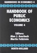 Cover of: Handbook of public economics