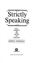Cover of: Strictly Speaking