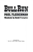 Cover of: Bull Run by Paul Fleischman, David Frampton (Woodcuts)