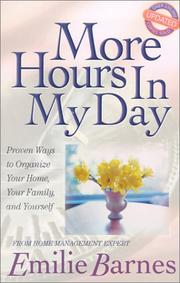 Cover of: More Hours in My Day by Emilie Barnes