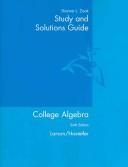 Cover of: College Algebra, 6th edition (Study and Solutions Guide)