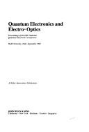 Quantum electronics and electro-optics : proceedings of the Fifth National Quantum Electronics Conference, Hull University, Hull, September 1981