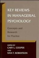Key reviews in managerial psychology : concepts and research for practice