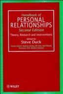 Handbook of personal relationships : theory, research and interventions