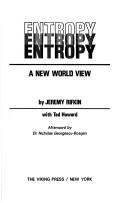 Cover of: Entropy: a new world view