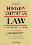 Cover of: A history of American law