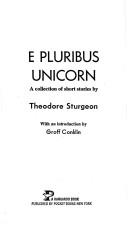 Cover of: E Pluribus Unicorn
