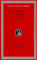 Cover of: Sidonius by Sidonius Apollinaris Saint