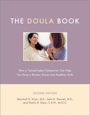 Cover of: The Doula Book by Marshall H. Klaus, John H. Kennell, Phyllis H. Klaus