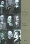 Cover of: The English Philosophers from Bacon to Mill, The