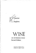 Cover of: Wine: an introduction