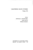 Cover of: California Slavic Studies Volume 7