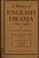 Cover of: A History of English Drama 16601900