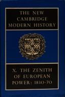 Cover of: The New Cambridge Modern History, vol. 10