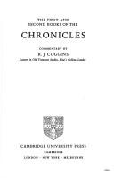 Cover of: The First and Second Books of the Chronicles (Cambridge Bible Commentaries on the Old Testament)