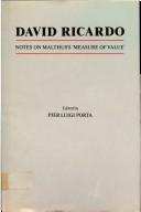 Notes on Malthus's 'Measure of value'