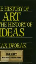 Cover of: The history of art as the history of ideas