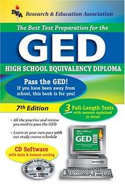 Cover of: GED w/ CD-ROM (REA) - The Best Test Prep for the GED: 7th Edition