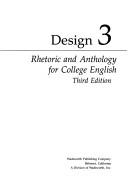 Cover of: Design 3: rhetoric and anthology for college English