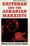 Kritsman and the Agrarian Marxists by Cox, Terry, Gary Littlejohn