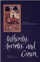 Authority, anxiety, and canon by Laurie L. Patton