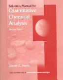 Cover of: Quantitative Chemical Analysis Student Solutions Manual by Daniel C. Harris