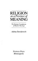 Religion as a province of meaning by Adina Davidovich