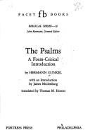 Cover of: Psalms: A Form-Critical Introduction