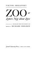 Cover of: Zoo: or, Letters not about love