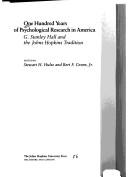 One hundred years of psychological research in America : G. Stanley Hall and the Johns Hopkins tradition