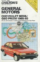 Chilton's Chevrolet/Geo Nova and Prizm by Kerry A. Freeman