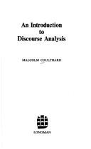 An introduction to discourse analysis by Malcolm Coulthard