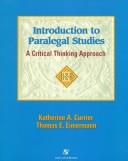 Cover of: Introduction to paralegal studies: a critical thinking approach