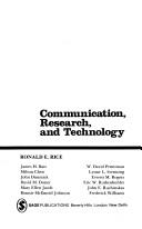 Cover of: The New media: communication, research, and technology