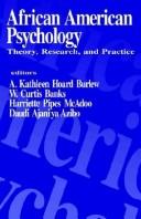Cover of: African American psychology: theory, research, and practice
