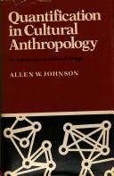 Cover of: Quantification in cultural anthropology by Allen W. Johnson