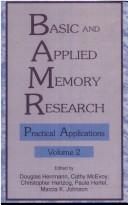 Cover of: Basic and Applied Memory Research: Volume 1: Theory in Context; Volume 2 by 
