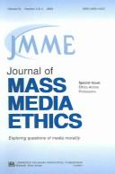 Cover of: Ethics Across Professions: A Special Double Issue of the Journal of Mass Media Ethics