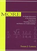 Cover of: More: in-depth Discussion of the Reasoning Activities in "teaching Fractions and Ratios for Understanding"