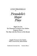 Cover of: Pirandello's major plays