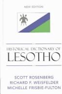 Cover of: Historical dictionary of Lesotho by Scott Rosenberg