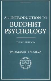 Cover of: An Introduction to Buddhist Psychology