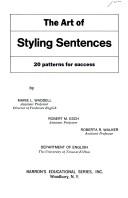 Cover of: The art of styling sentences: 20 patterns for success